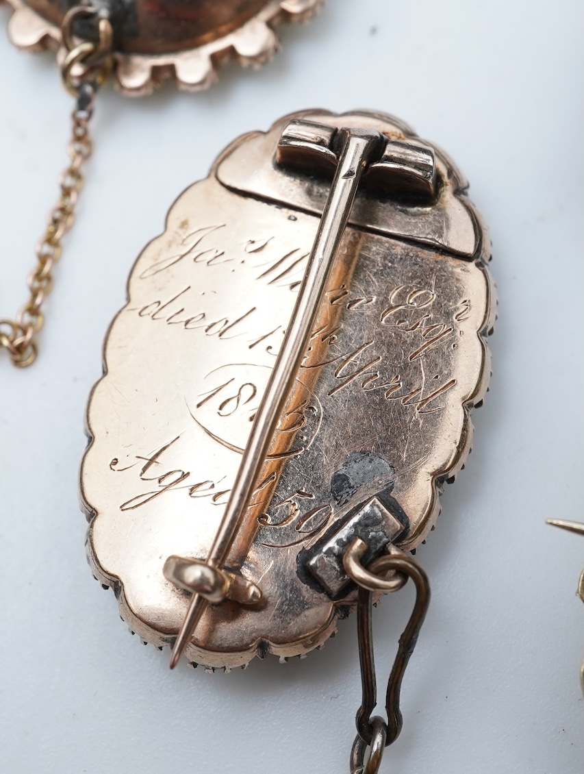 A collection of five Georgian/Victorian brooches, circa 1800-1900